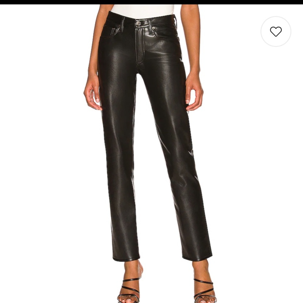 AGOLDE | Black Lyle Recycled Leather Pants NWT